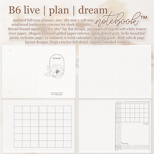 2nd’s 35%off B6 Live | Plan | Dream™ Notebook by Lauren Phelps Designs