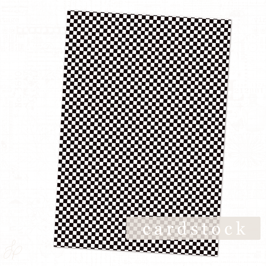 Junk Journal Checkered Cardstock Sheet