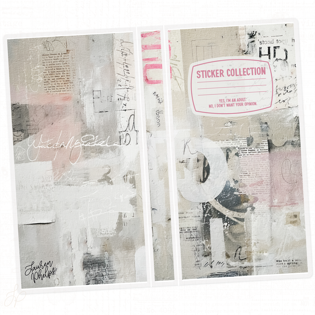 Vintage Composition Sticker Storage Album