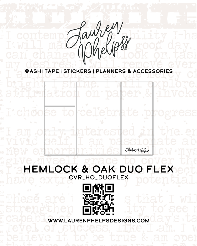 H&O A5+ Daily Duo | Clear Soft Vinyl Notebook Cover | Hemlock & Oak ONLY