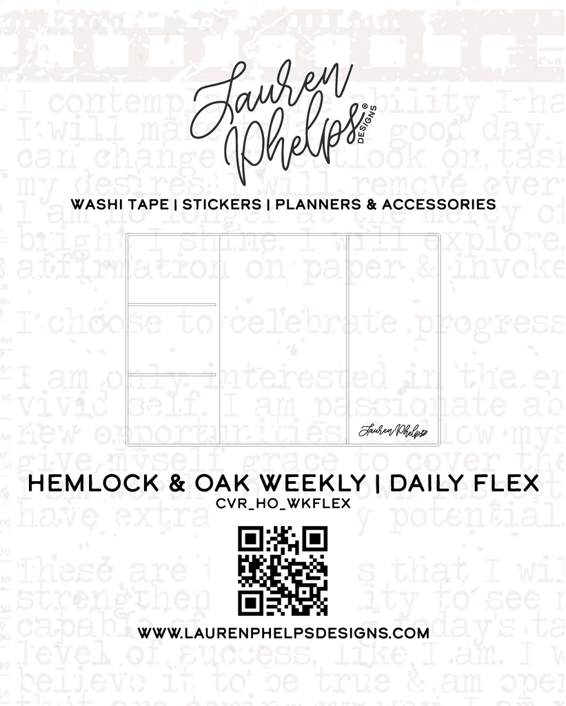 H&O A5+ Weekly & Daily | Clear Soft Vinyl Notebook Cover | Hemlock & Oak ONLY