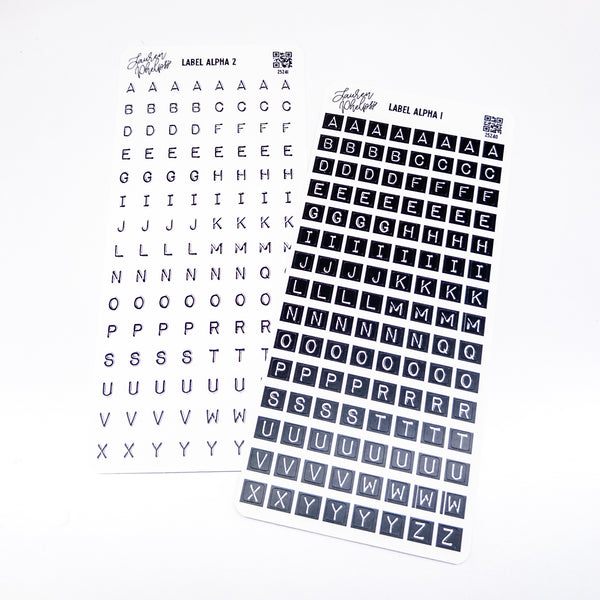 Alpha Black | White Letter Beads | Vinyl