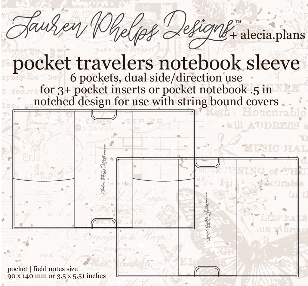 Pocket Clear Vinyl Travelers Notebook Sleeve