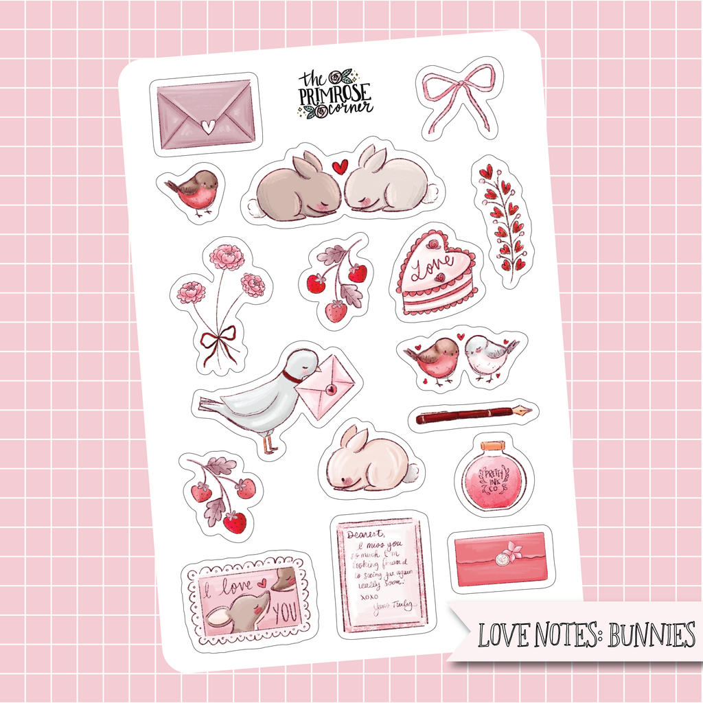 THE PRIMROSE CORNER || Love Notes Bunnies
