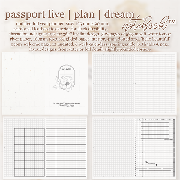 2nd's 35%off Passport Travelers Live | Plan | Dream™ Notebook by Lauren Phelps Designs