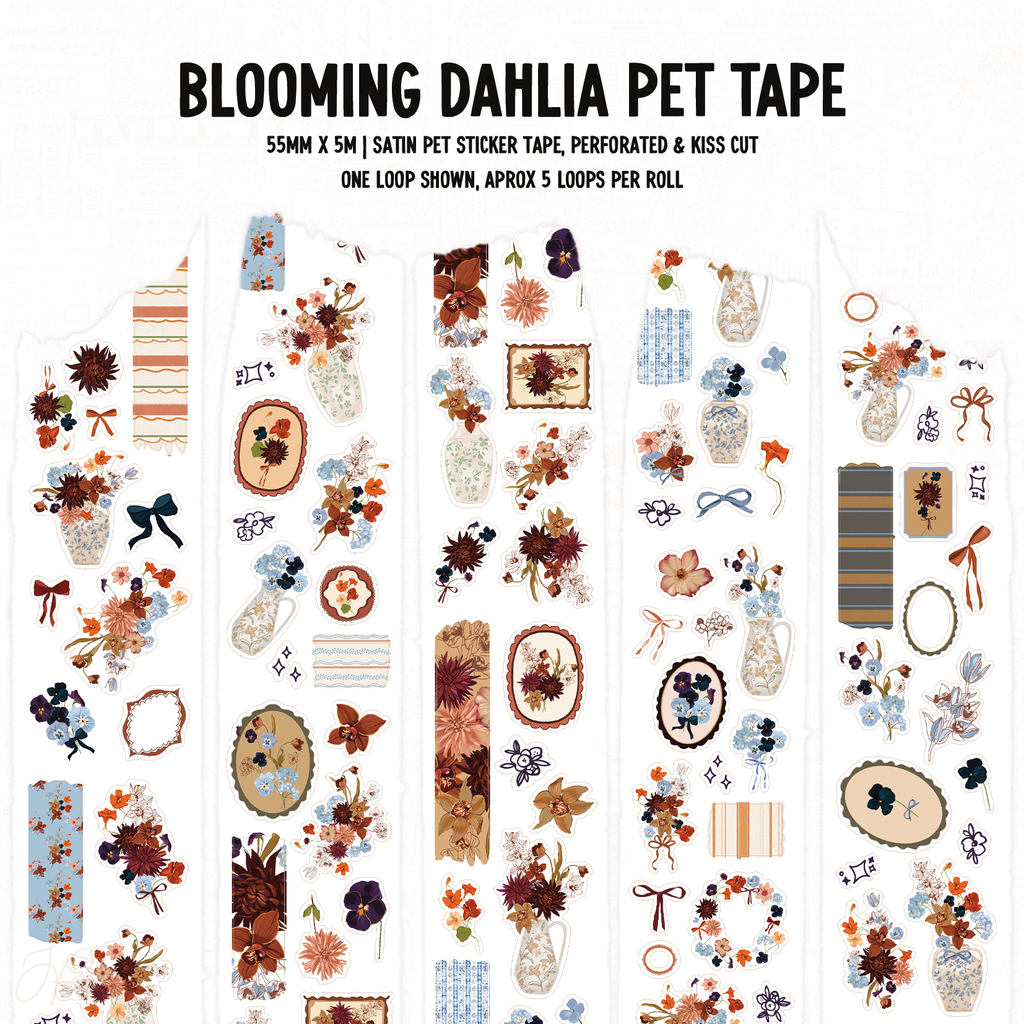 Blooming | Dahlia Satin P.E.T. Tape 55mm