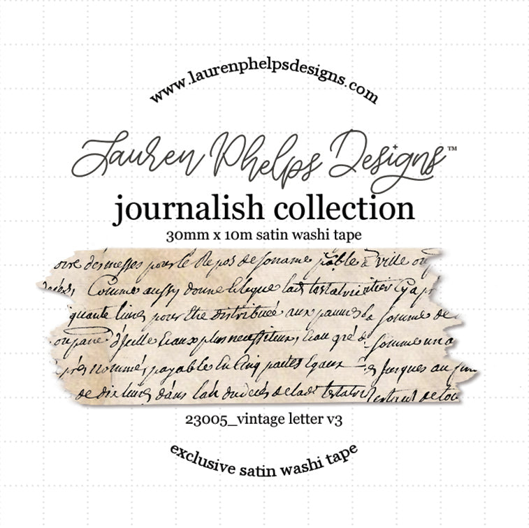 Journalish Collection Vintage Letter v3 Washi 30mm