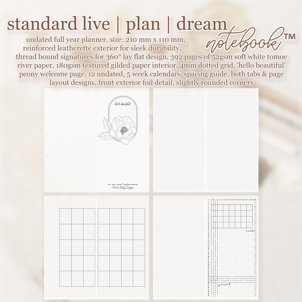 2nd's 35%off Standard Travelers Live | Plan | Dream™ Notebook by Lauren Phelps Designs