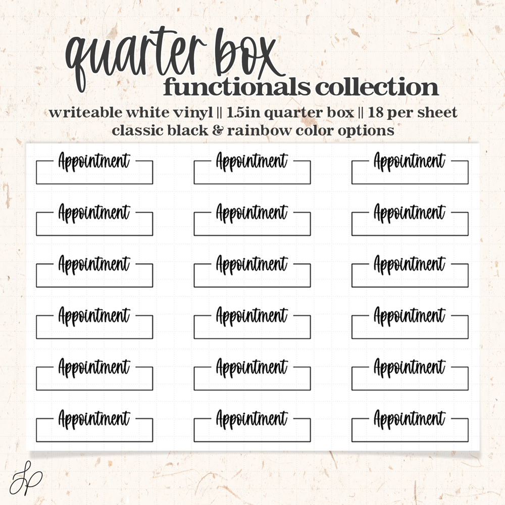 Appointment || Quarter Box Planner Stickers