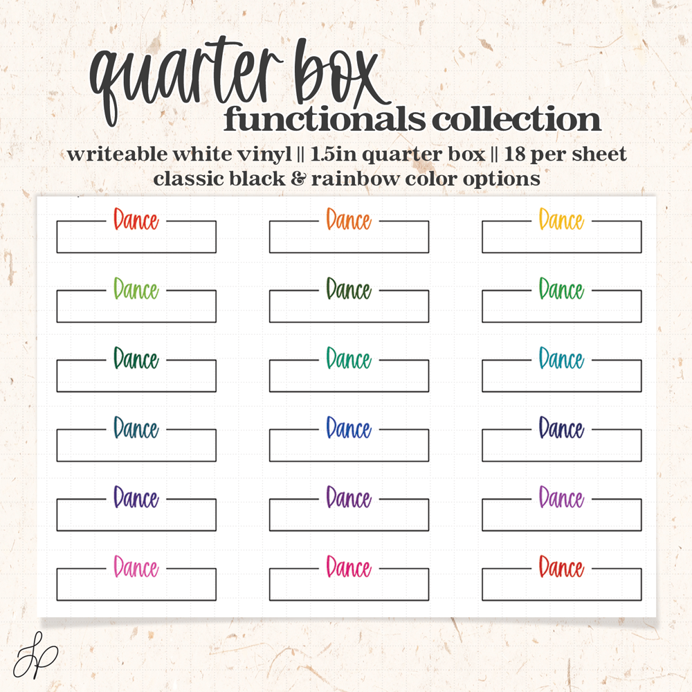 Dance || Quarter Box Planner Stickers
