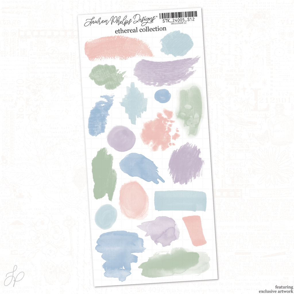 Ethereal Collection | Watercolor Swatches | Sheet 12
