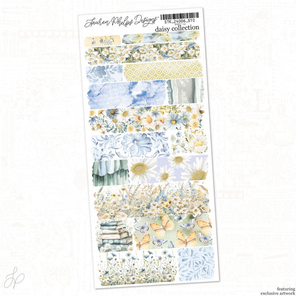 Daisy Collection | Washi Strips | Sheet 10