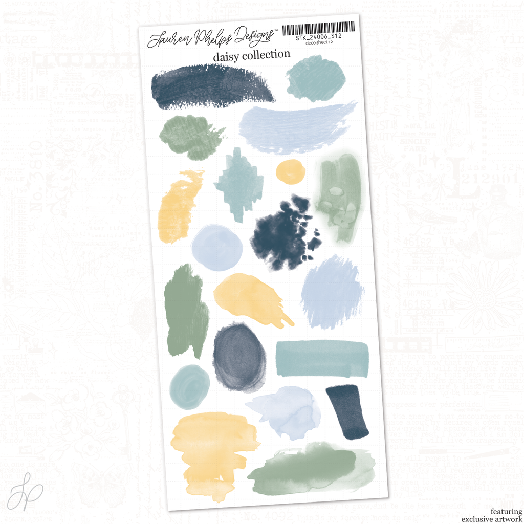 Daisy Collection | Watercolor Swatches | Sheet 12