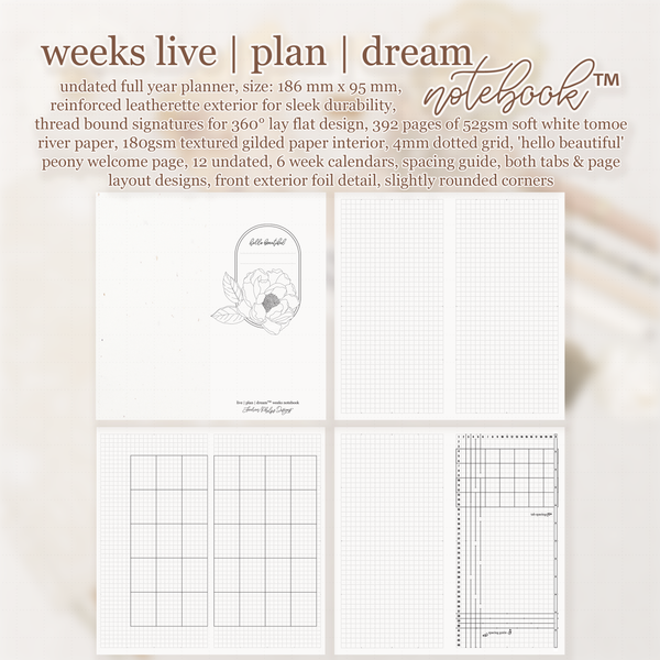 2nd’s 35%off Weeks Live | Plan | Dream™ Notebook by Lauren Phelps Designs