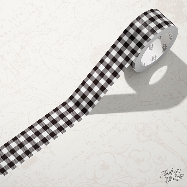Black | Buffalo Check 15mm washi