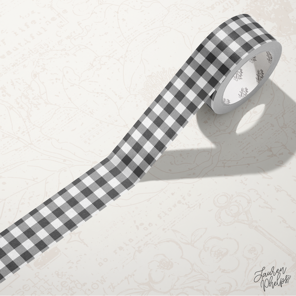 Charcoal | Buffalo Check 15mm washi