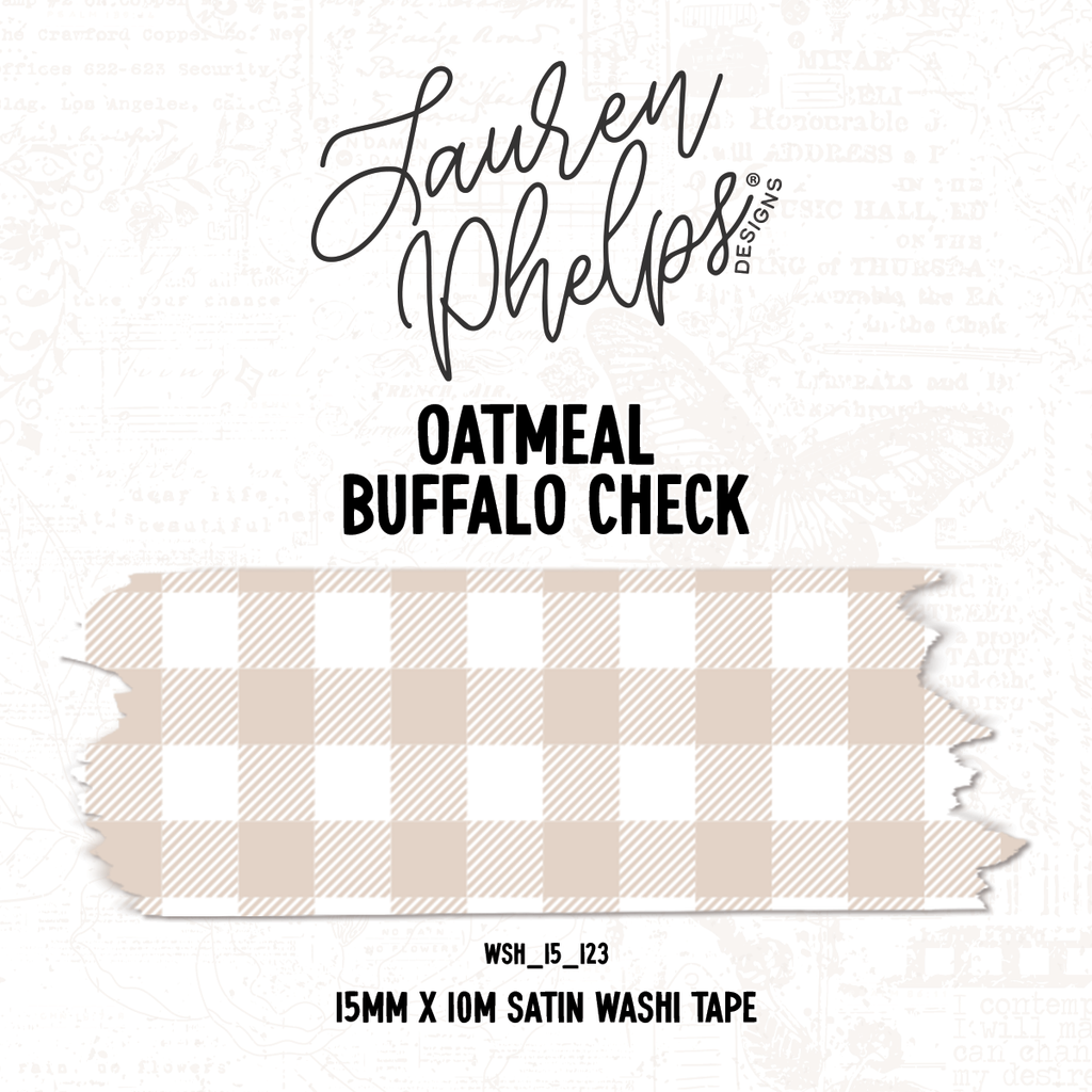 Oatmeal | Buffalo Check 15mm washi