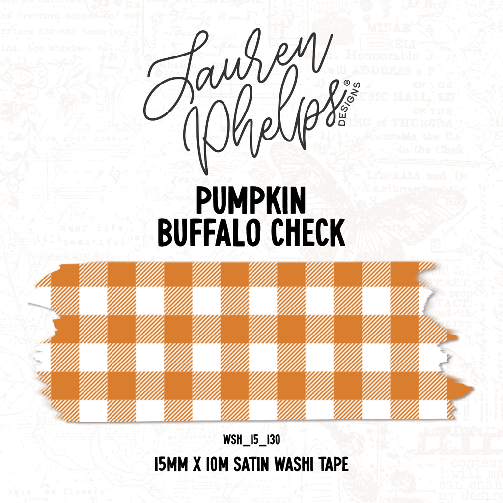 Pumpkin | Buffalo Check 15mm washi