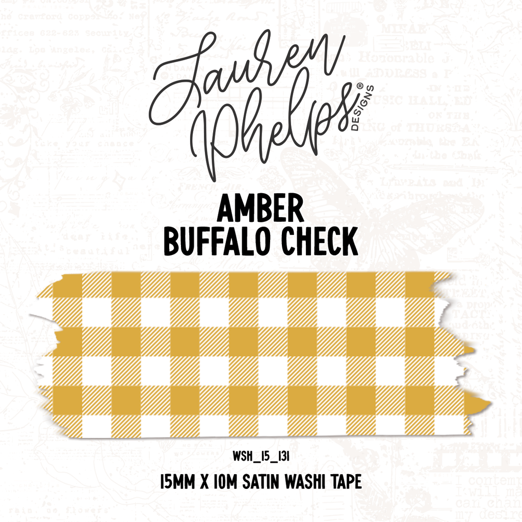 Amber | Buffalo Check 15mm washi