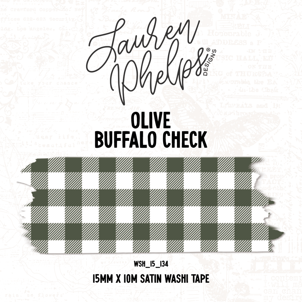 Olive | Buffalo Check 15mm washi