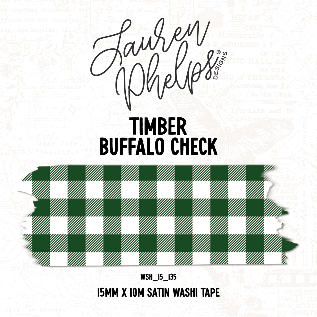 Timber | Buffalo Check 15mm washi
