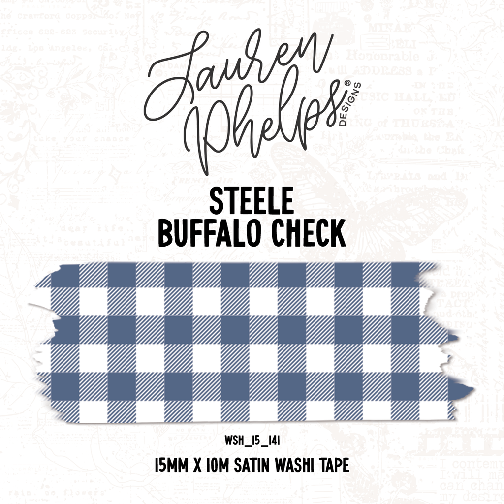 Steele | Buffalo Check 15mm washi