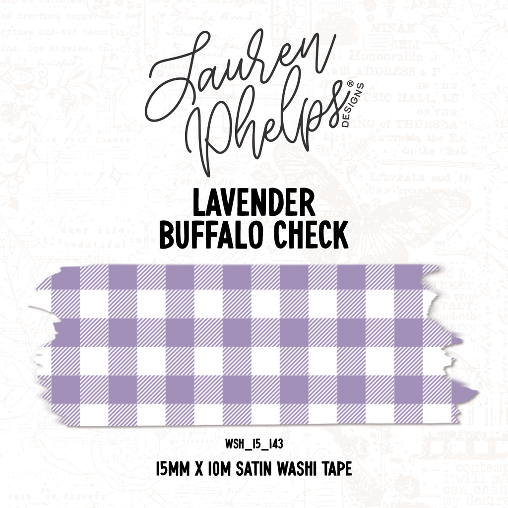 Lavender | Buffalo Check 15mm washi