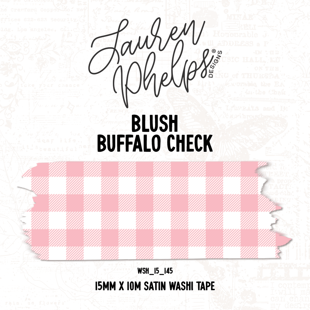 Blush | Buffalo Check 15mm washi
