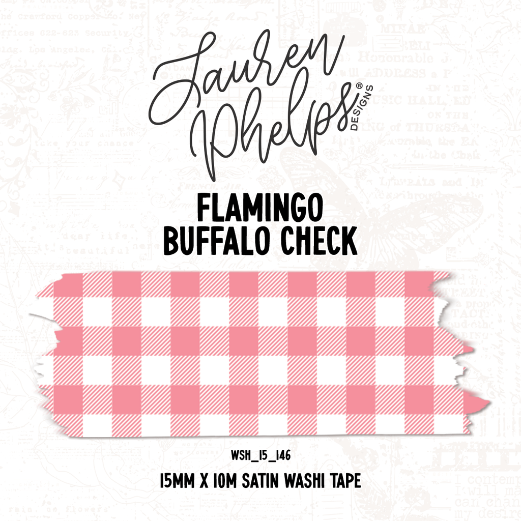 Flamingo | Buffalo Check 15mm washi