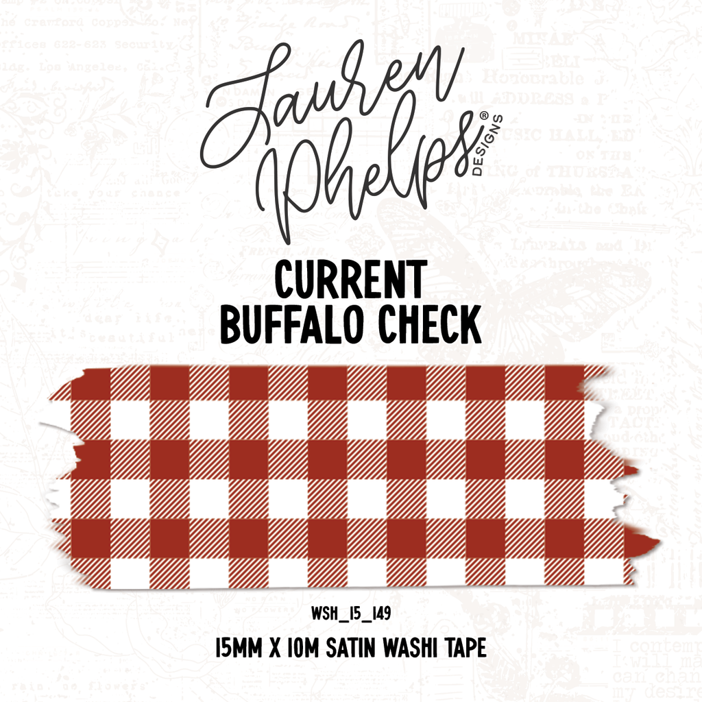 Current | Buffalo Check 15mm washi