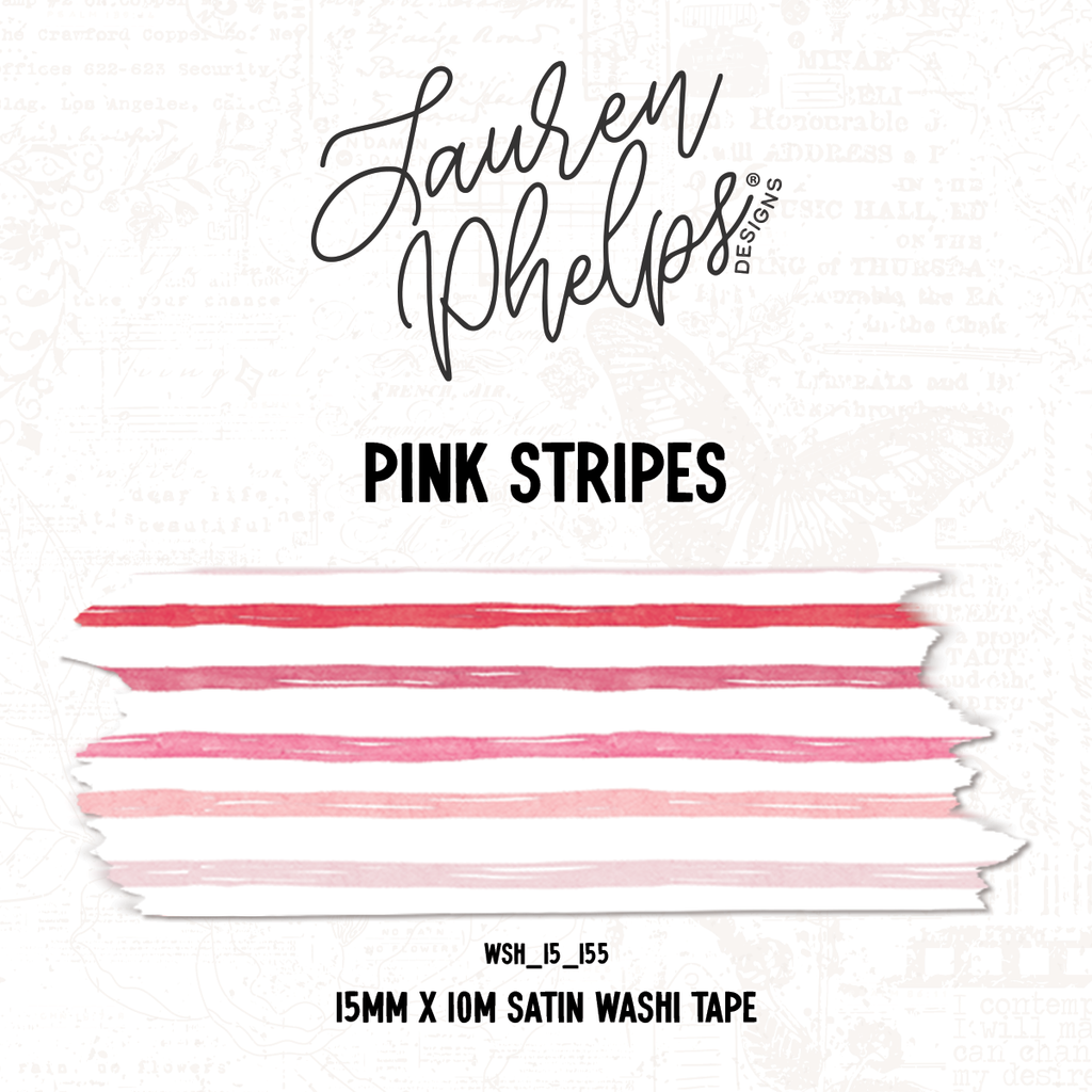 Pink Stripes 15mm washi