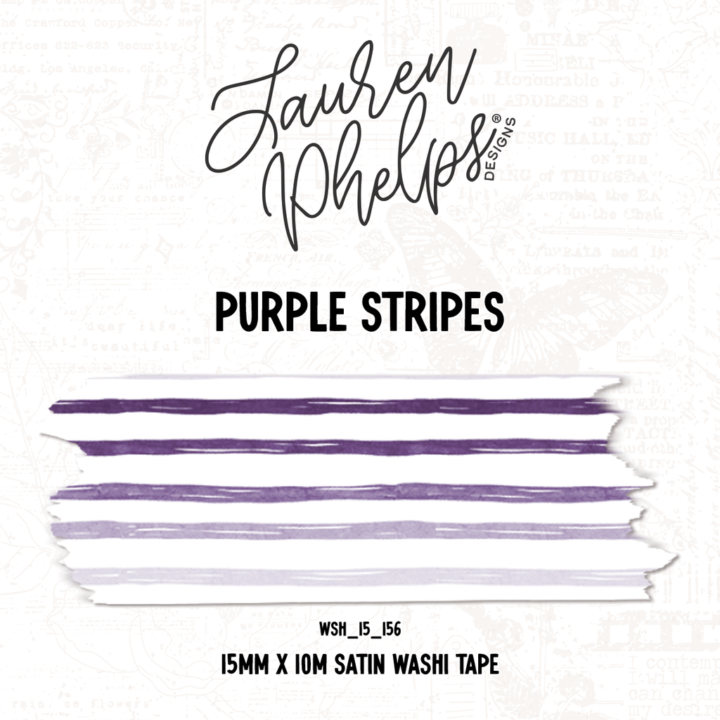 Purple Stripes 15mm washi