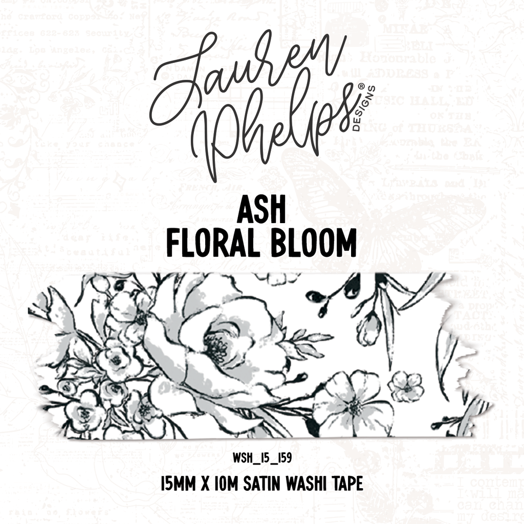 Ash | Floral Bloom 15mm washi