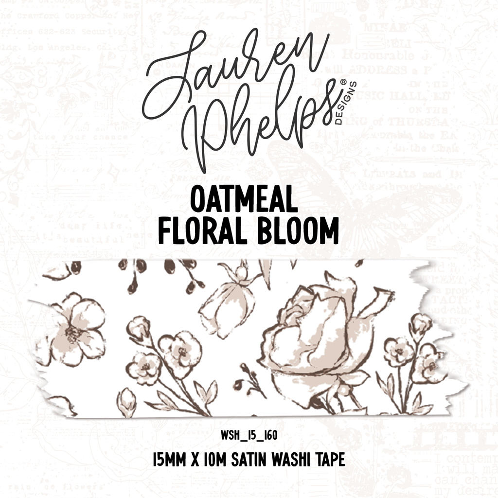Oatmeal | Floral Bloom 15mm washi