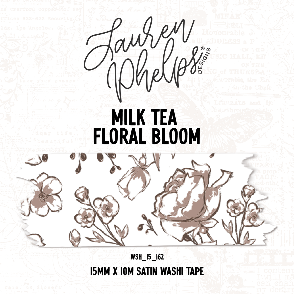 Milk Tea | Floral Bloom 15mm washi