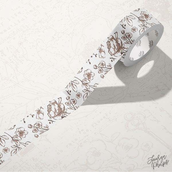 Milk Tea | Floral Bloom 15mm washi