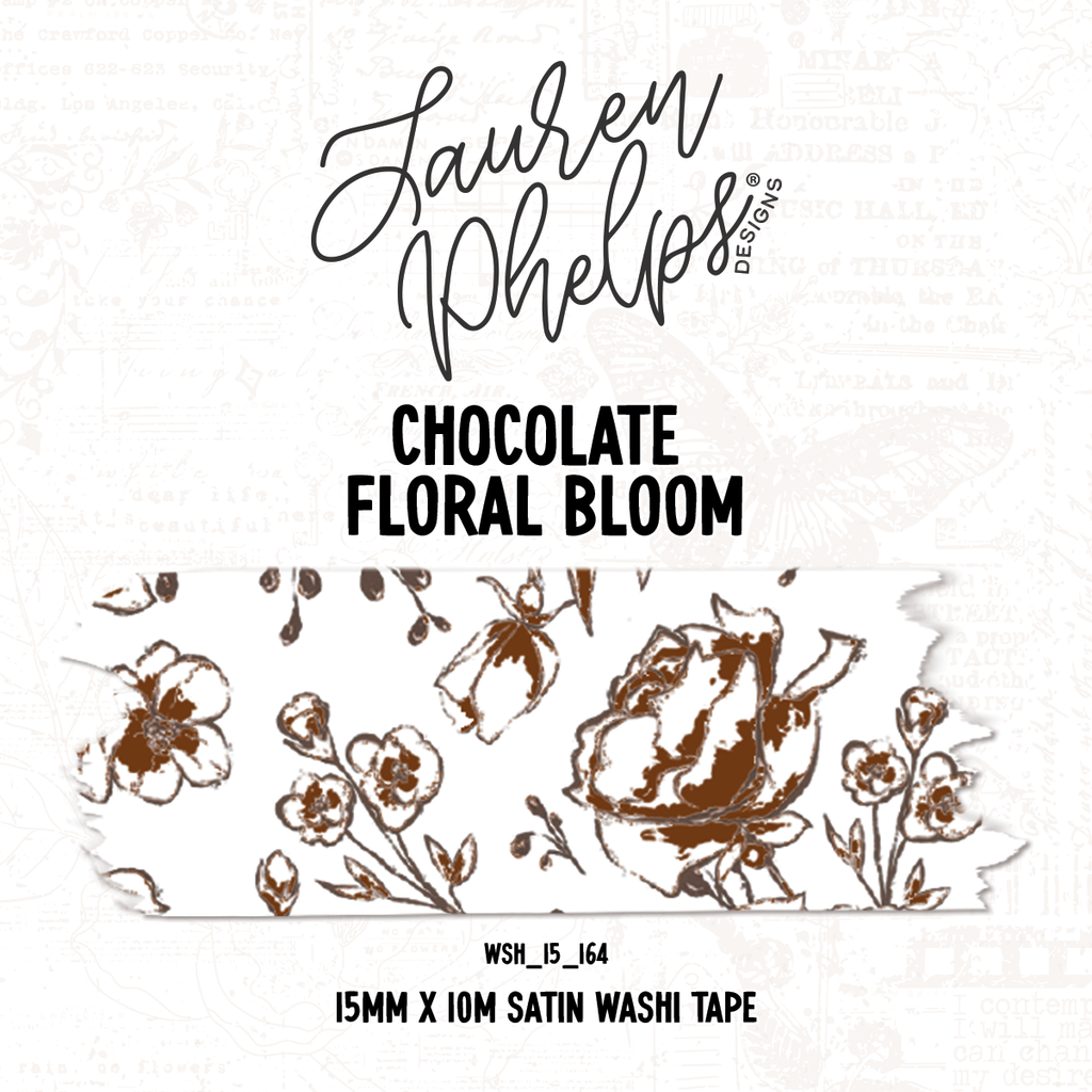 Chocolate | Floral Bloom 15mm washi