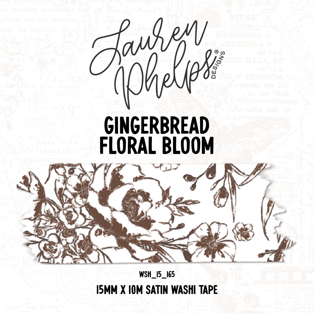 Gingerbread | Floral Bloom 15mm washi