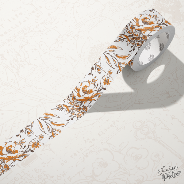 Pumpkin | Floral Bloom 15mm washi