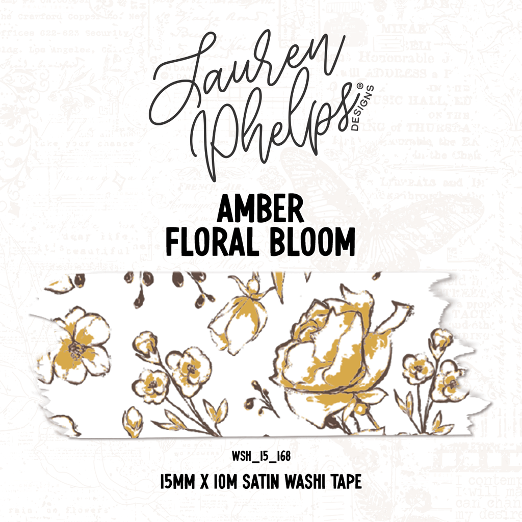 Amber | Floral Bloom 15mm washi