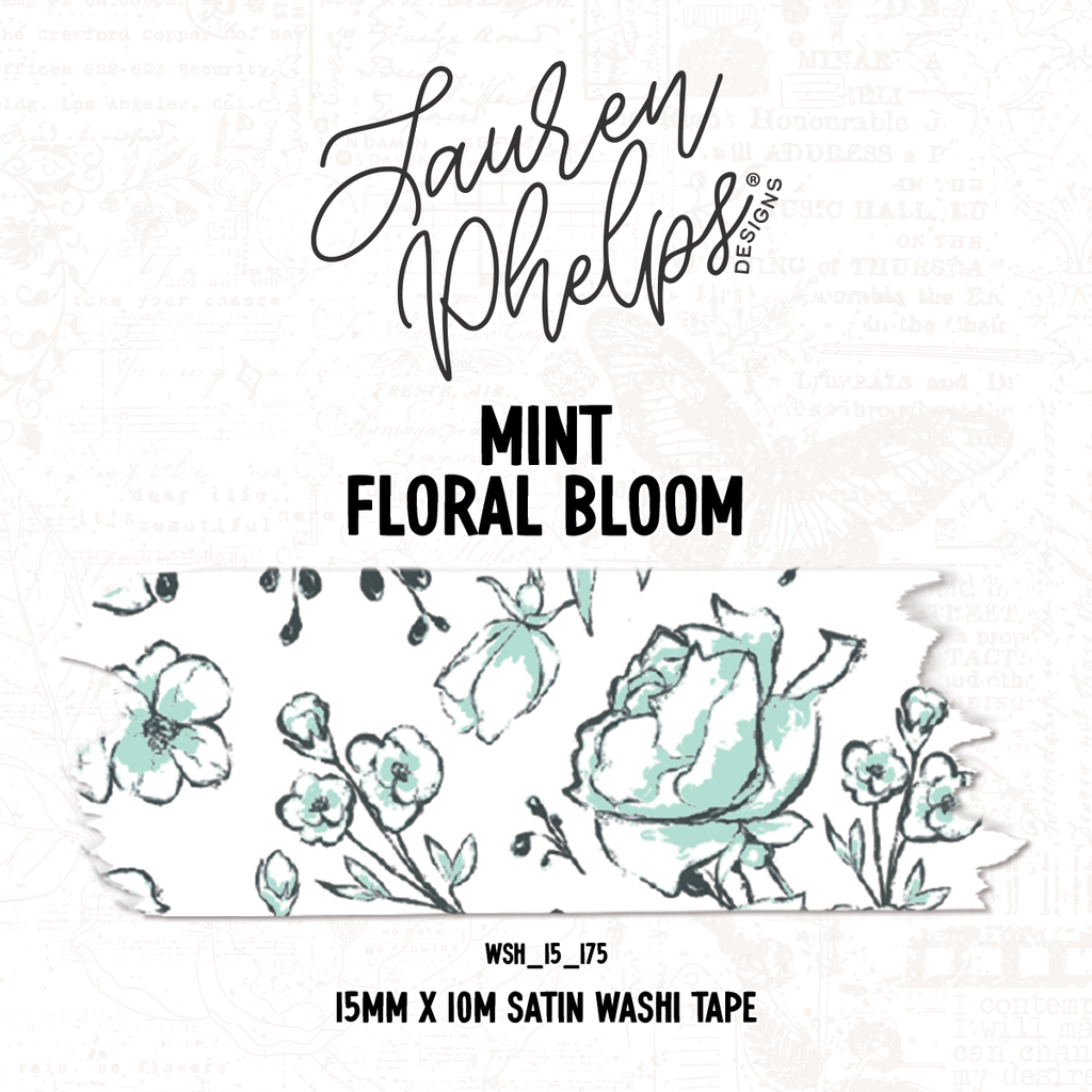 Mint | Floral Bloom 15mm washi
