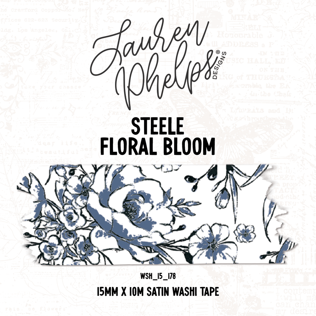 Steele | Floral Bloom 15mm washi