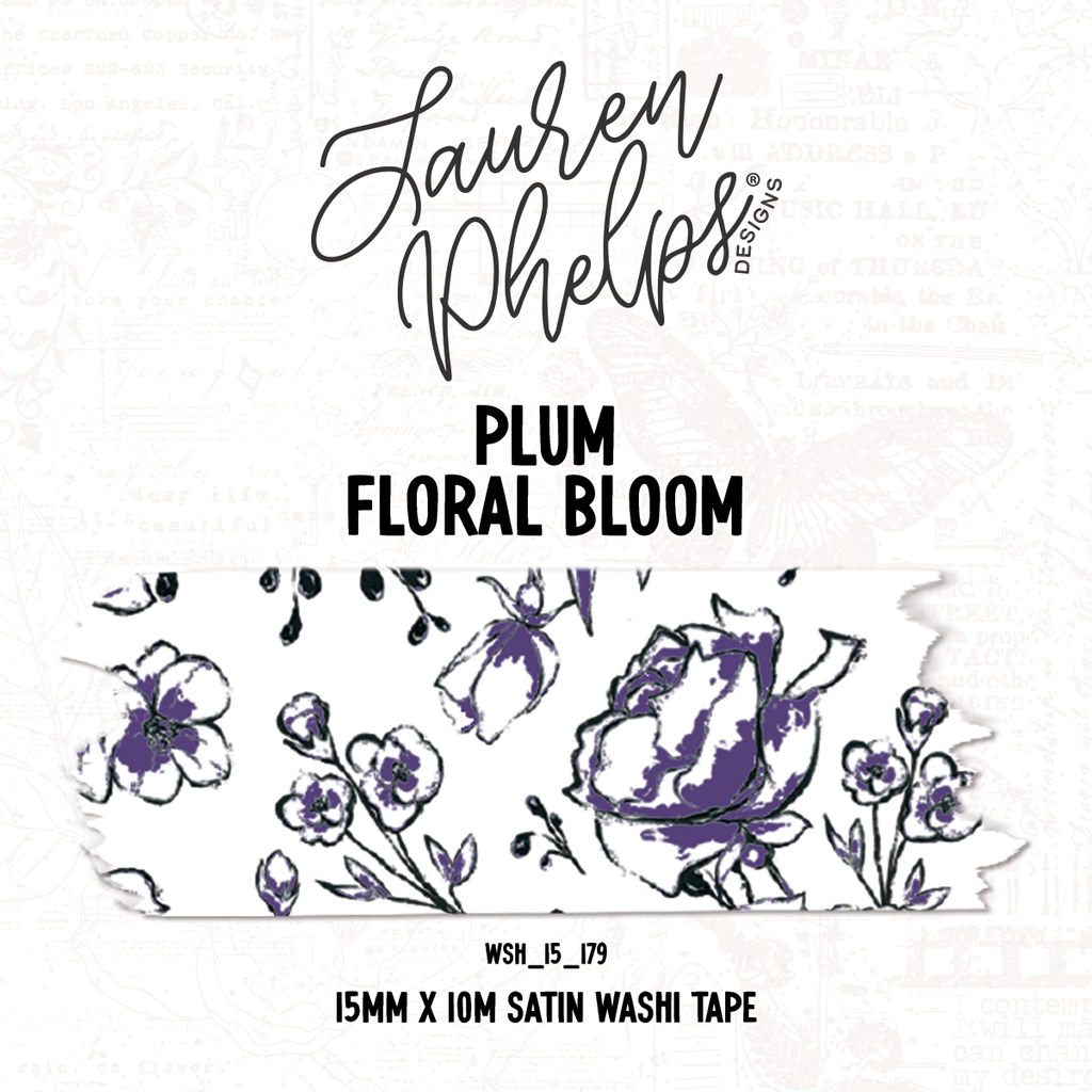 Plum | Floral Bloom 15mm washi