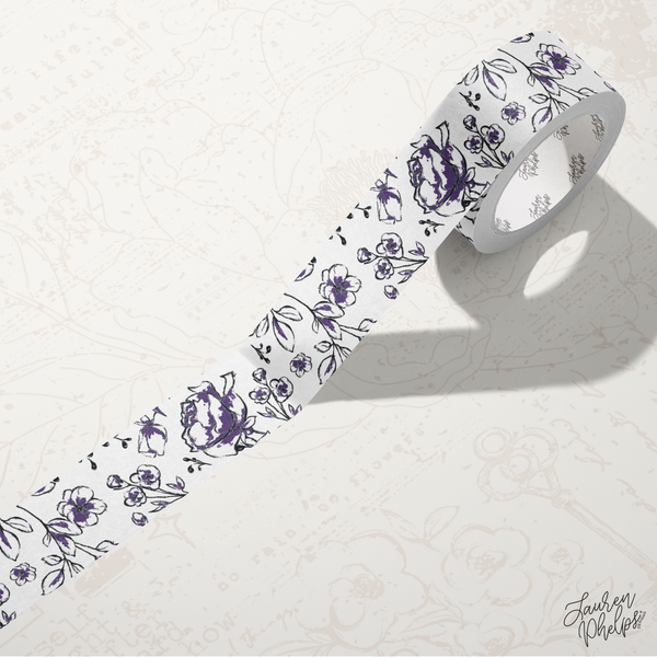 Plum | Floral Bloom 15mm washi
