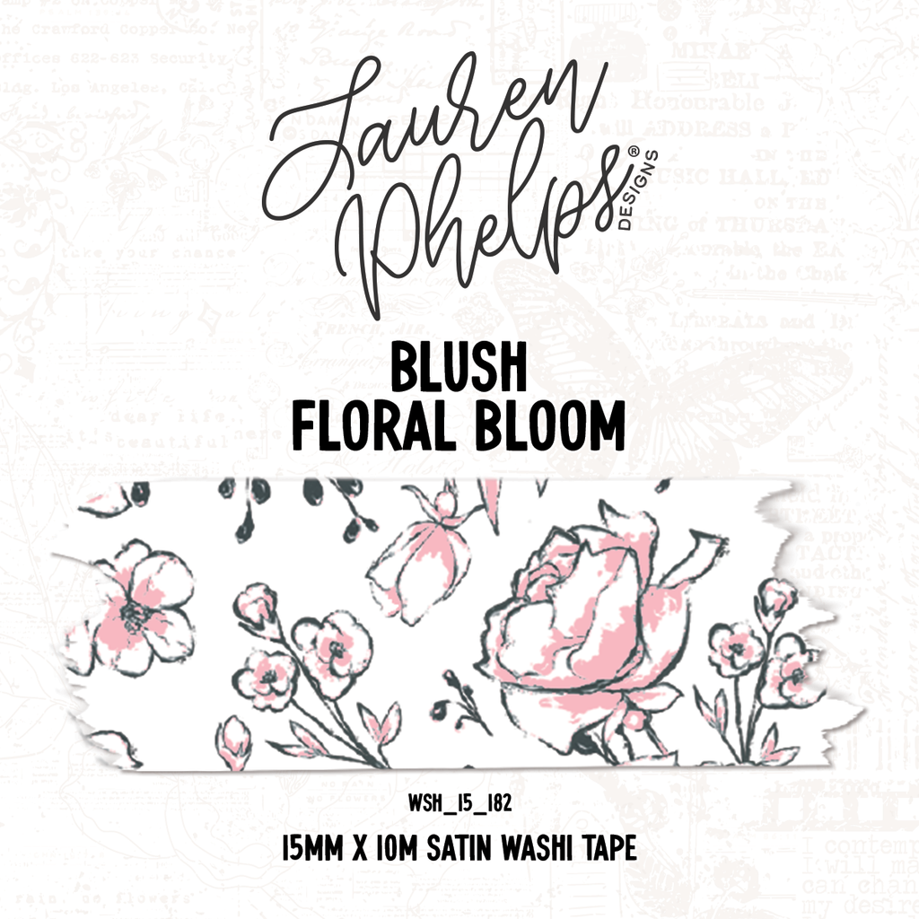 Blush | Floral Bloom 15mm washi