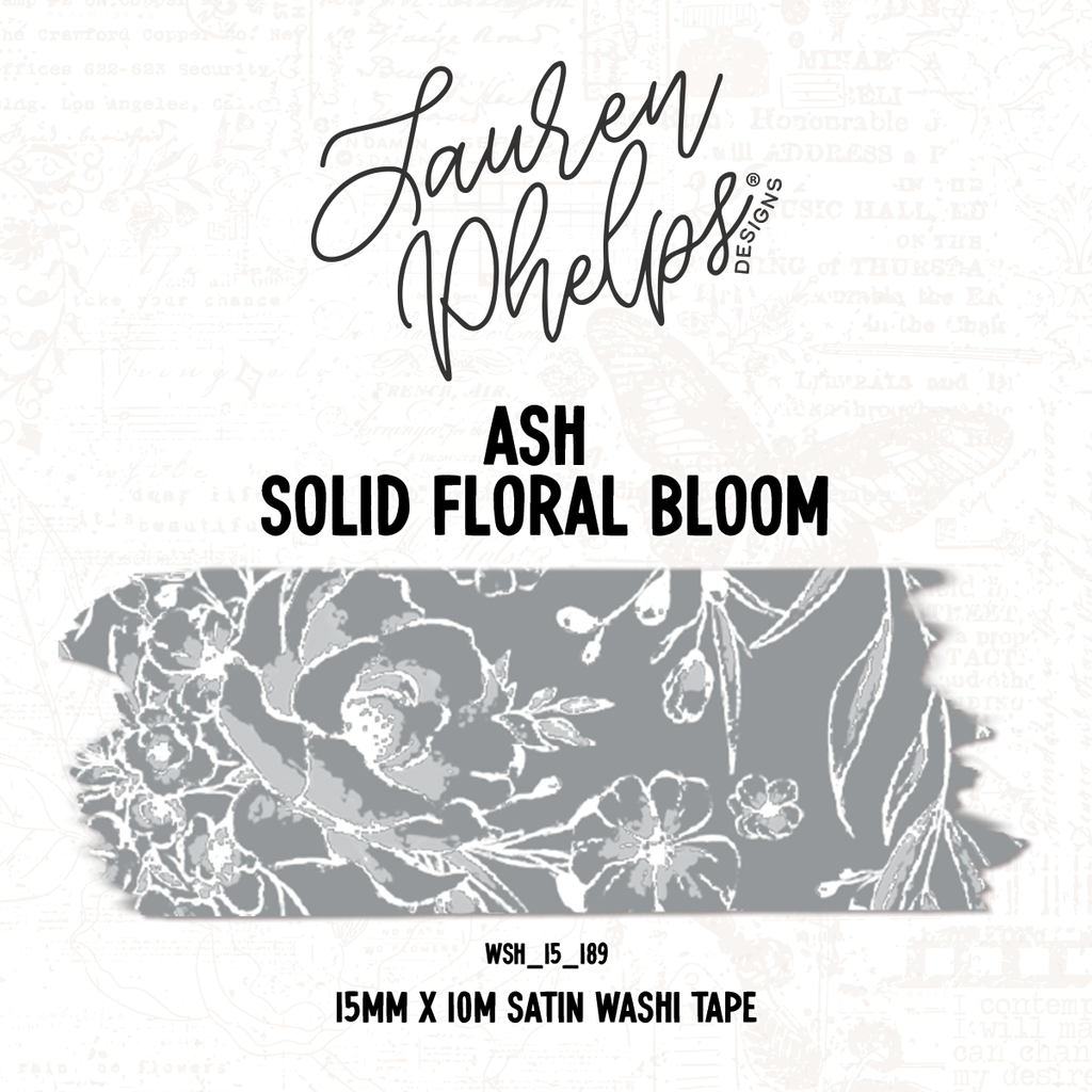 Ash | Solid Floral Bloom 15mm washi