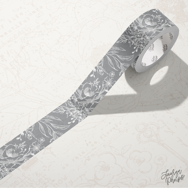 Ash | Solid Floral Bloom 15mm washi