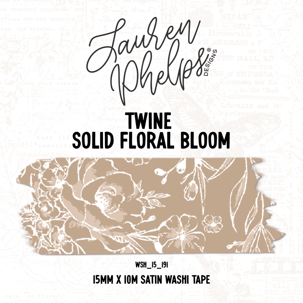 Twine | Solid Floral Bloom 15mm washi