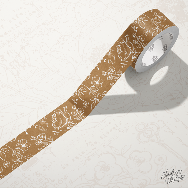 Carmel | Solid Floral Bloom 15mm washi