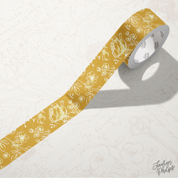 Amber | Solid Floral Bloom 15mm washi